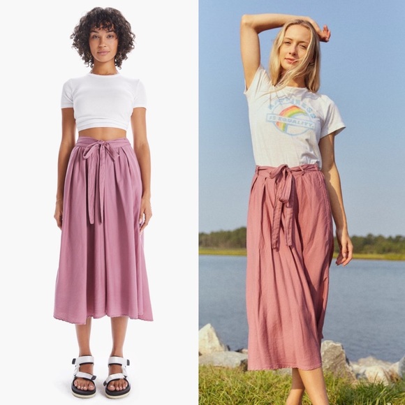 XiRENA Dresses & Skirts - XiRENA Bella Midi Skirt in Desert Lily - Dusty Rose Pink
